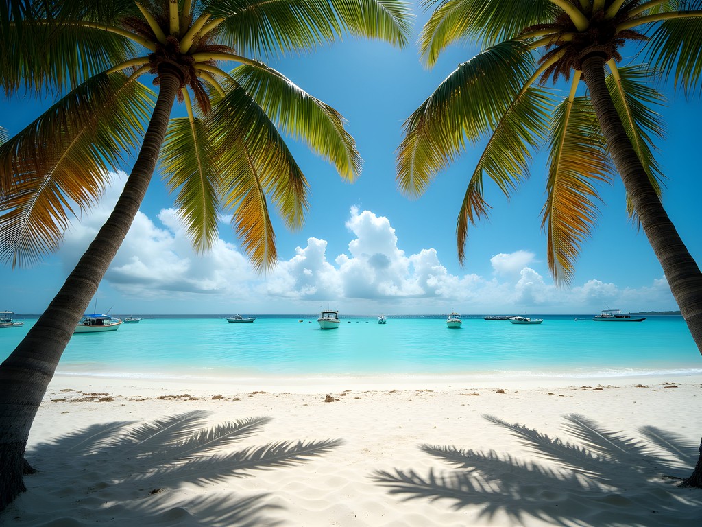 Pristine white sand beach with turquoise waters at Playa Maguana in Guantánamo
