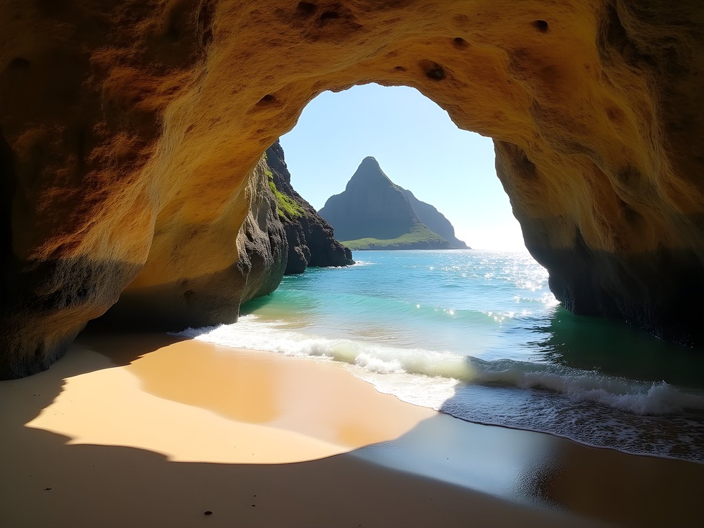 Secluded meditation spot at Kuilei Cliffs Beach with dramatic cliff backdrop