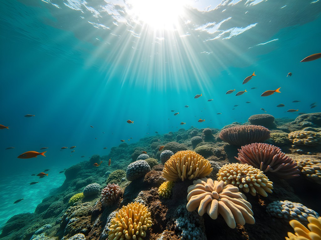Snorkeling in 'Atata Island's marine protected area showing coral regeneration