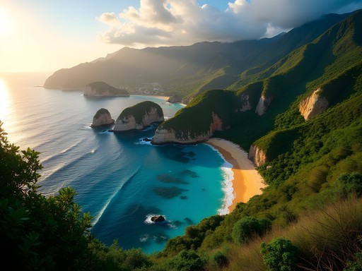 Panoramic view of Puerto Vallarta's southern coastline from the coastal hiking trail