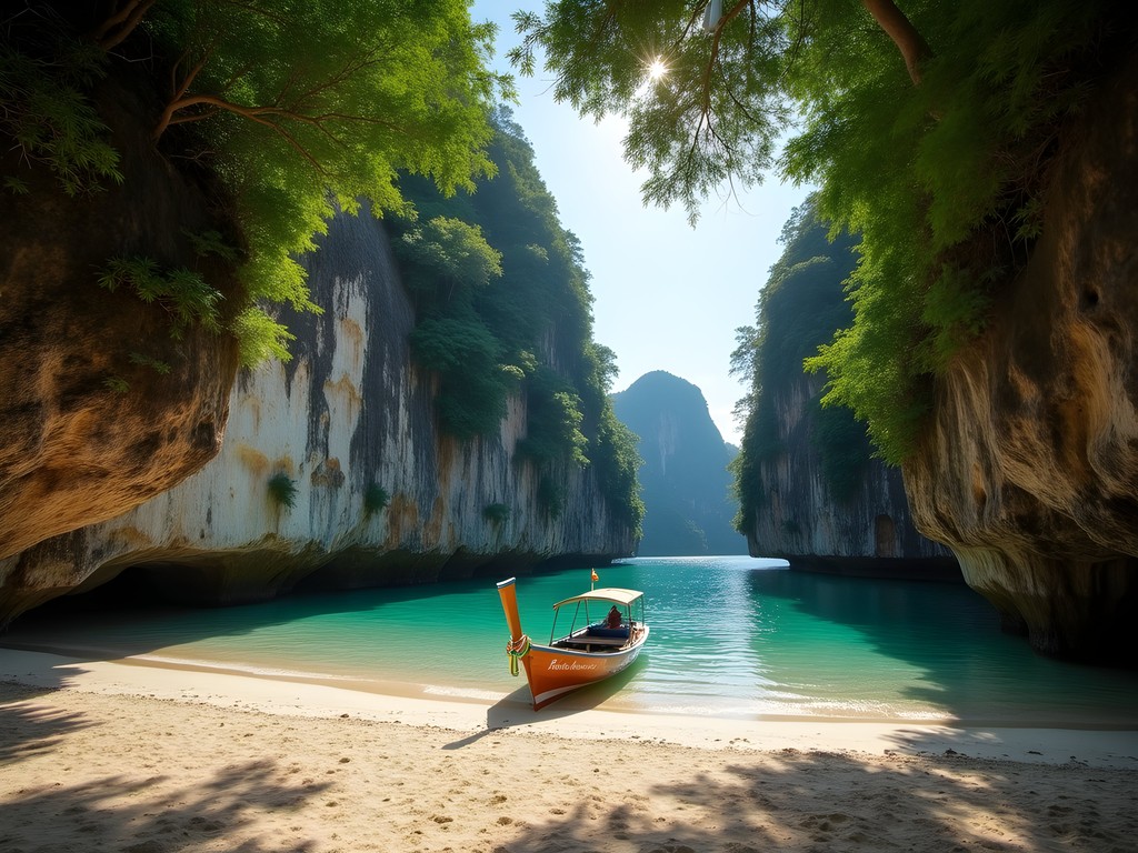 Secluded Friwen Wall Beach Raja Ampat with dense rainforest meeting turquoise water and limestone cliffs