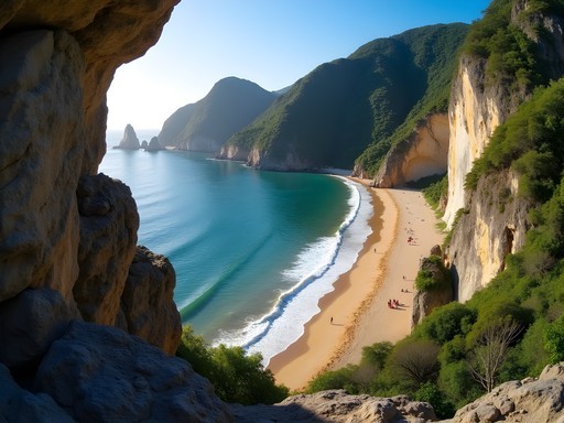 Dramatic granite formations framing Itacoatiara beach in Niterói