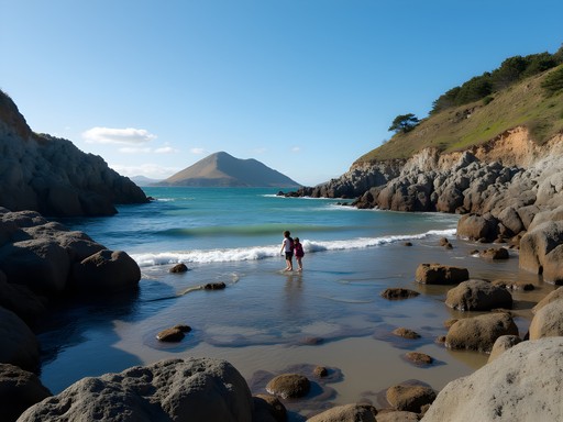 Red Rocks Reserve in Wellington showing dramatic rocky coastline with tide pools and seal colony