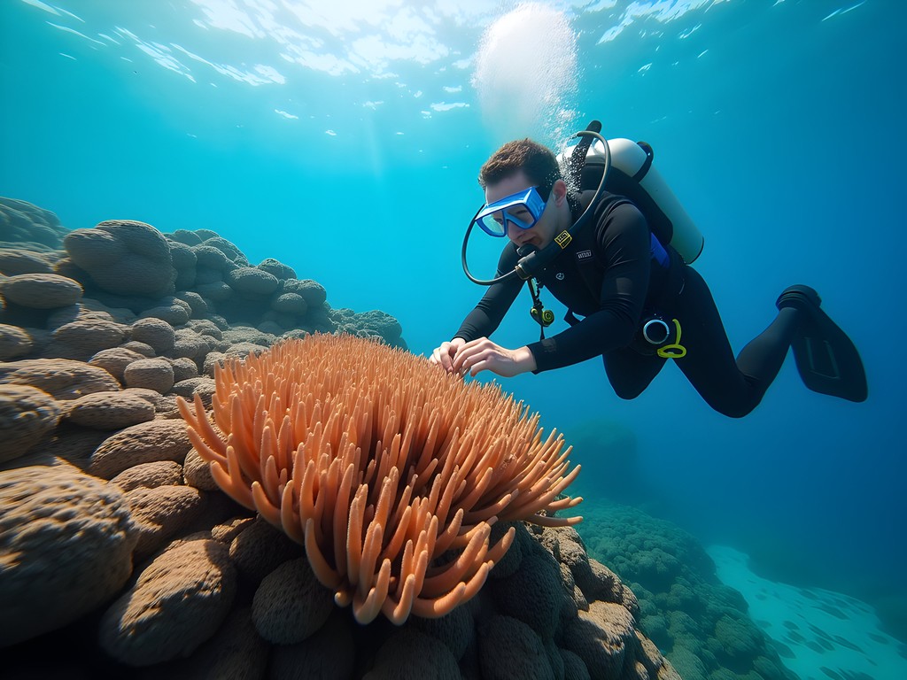 Coral restoration project off the coast of Speightstown, Barbados