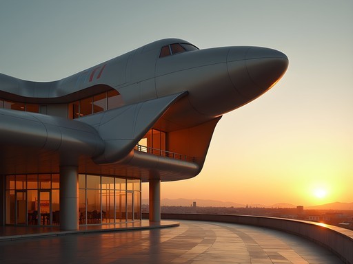 Fiat Tagliero Building in Asmara at sunset with dramatic lighting