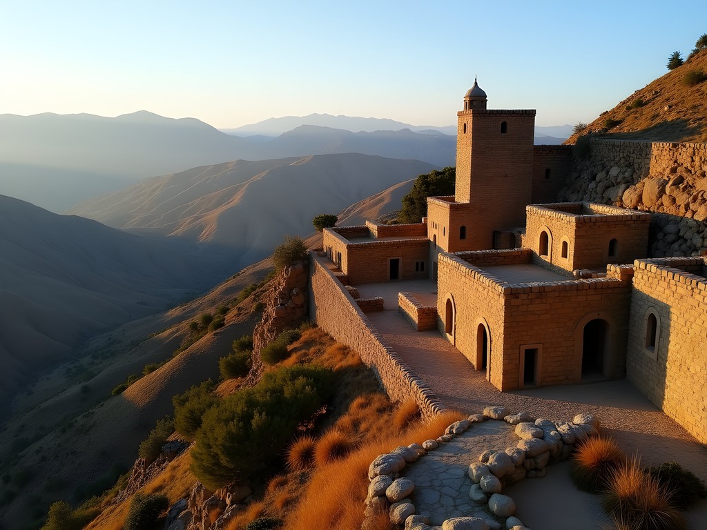 Debre Bizen Monastery perched on mountainside in Eritrea