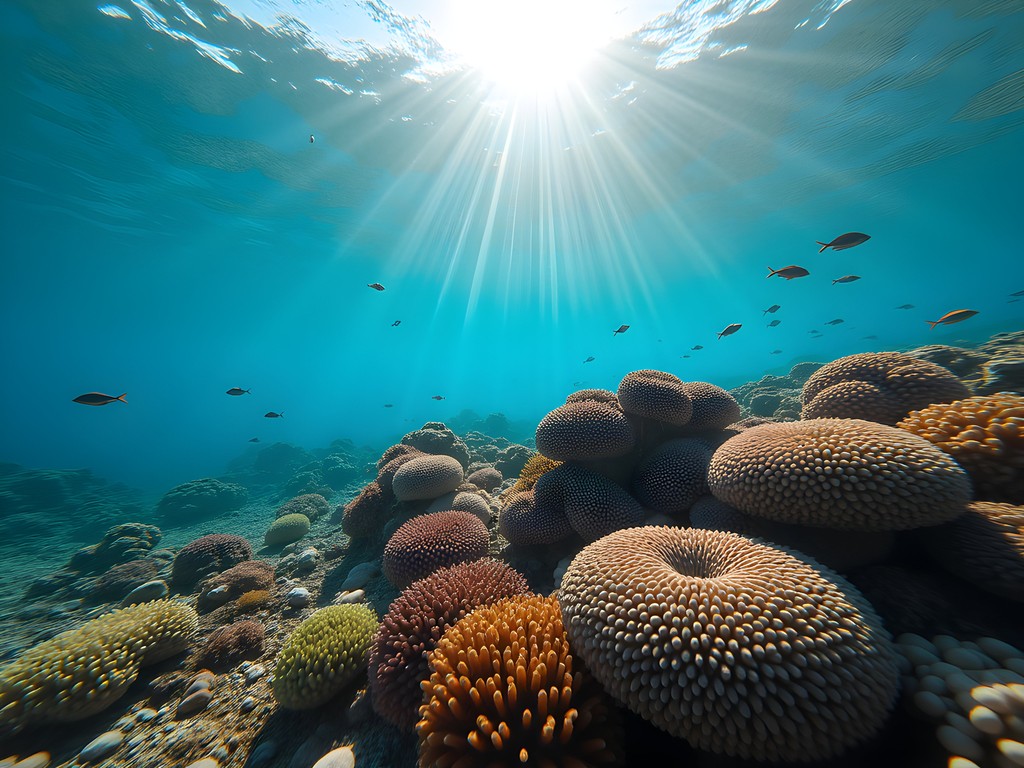 Vibrant coral reef ecosystem in clear waters of Langa Langa Lagoon near Auki