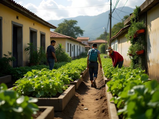 Community garden project in Ciudad Bolívar neighborhood of Bogota