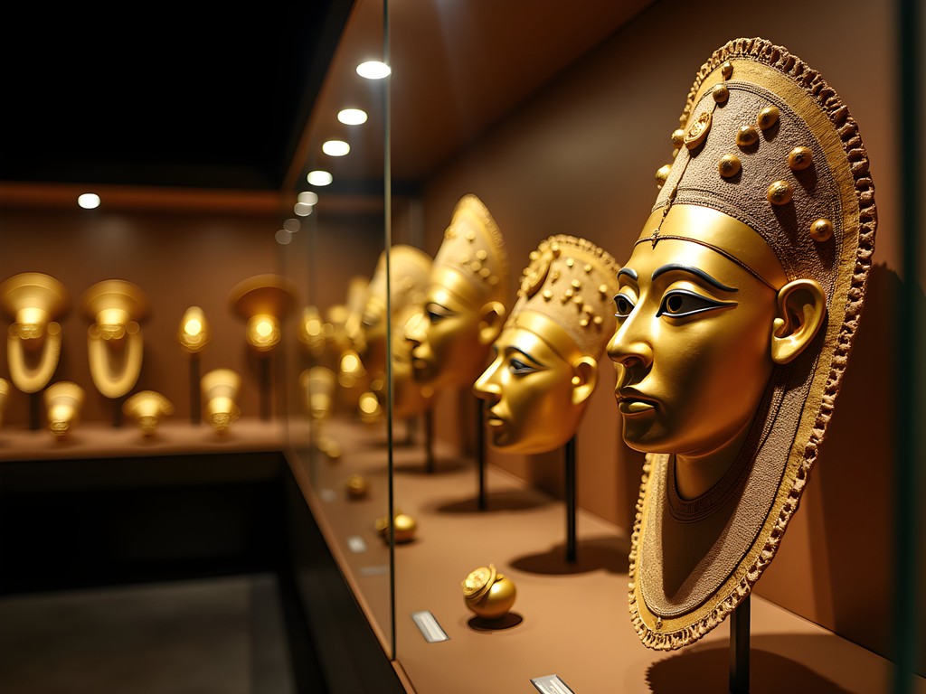 Gold artifacts displayed in Bogotá's famous Gold Museum