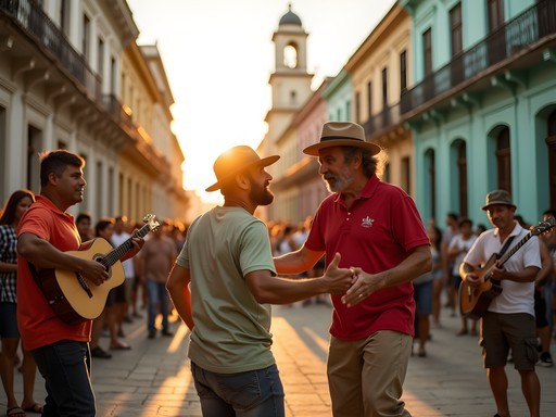 Cultural dance exchange with locals in Plaza Vieja, Havana