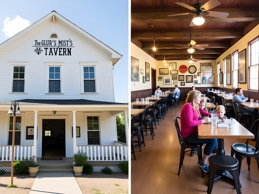 Historic Glur's Tavern in Columbus, Nebraska with families dining