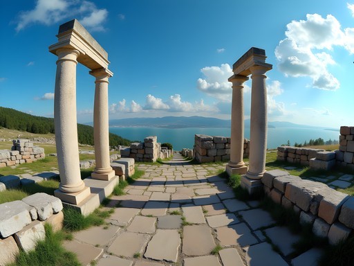 Ancient ruins at Histria archaeological site near Constanta