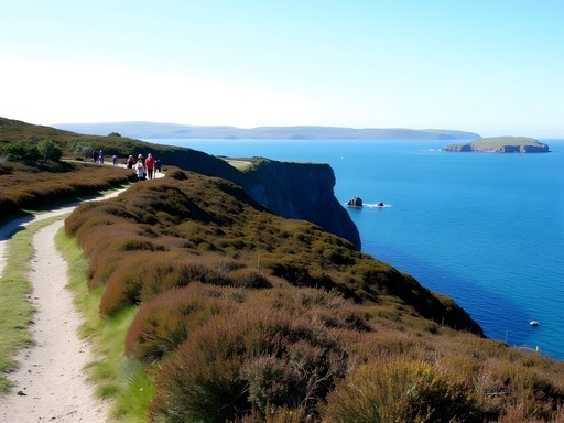 Howth Cliff Walk path with dramatic coastal views of Dublin Bay