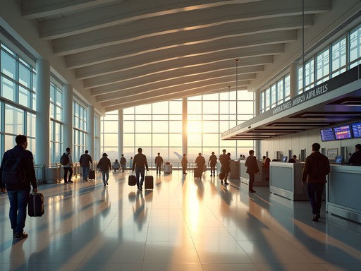Izmir Adnan Menderes Airport with budget airline counters and transportation options