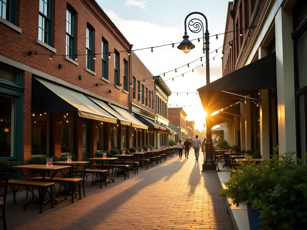 Revitalized downtown Florence, SC with historic buildings and modern amenities