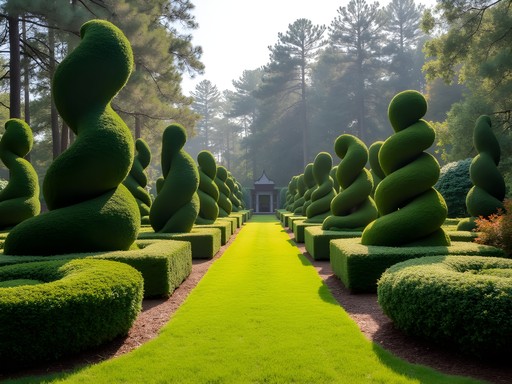 Unique living sculptures at Pearl Fryar's Topiary Garden near Florence, SC