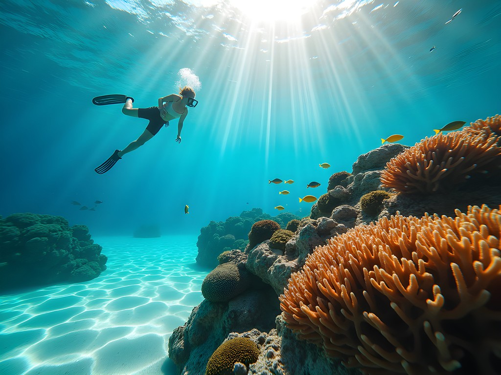 Snorkeling at Cemetery Reef in George Town, Cayman Islands