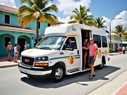 Local minibus transportation in George Town, Cayman Islands