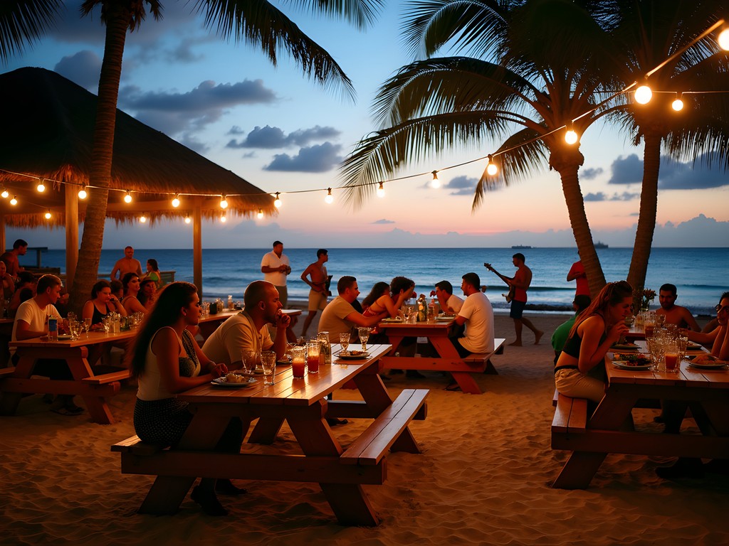 Weekly fish fry at Rum Point in Grand Cayman