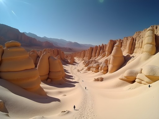 Otherworldly eroded landscape formations at Valle de la Luna near La Paz