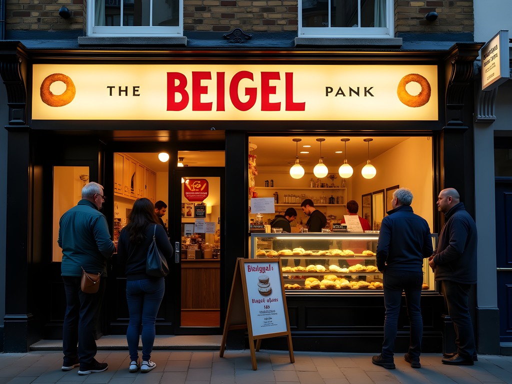 Jose McDonald enjoying a salt beef bagel at Beigel Bake on Brick Lane