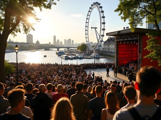 Free outdoor performance at Southbank Centre with Thames River view