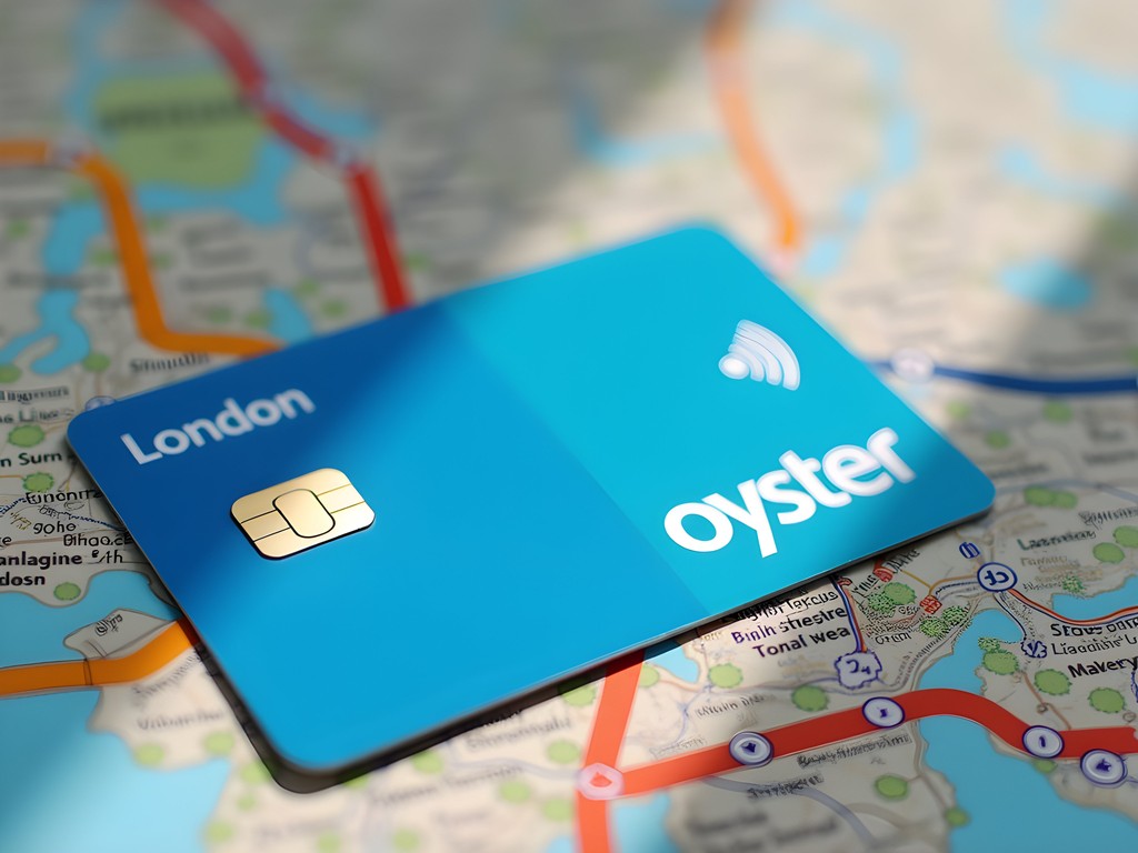 Oyster card against backdrop of London tube map with fare savings highlighted
