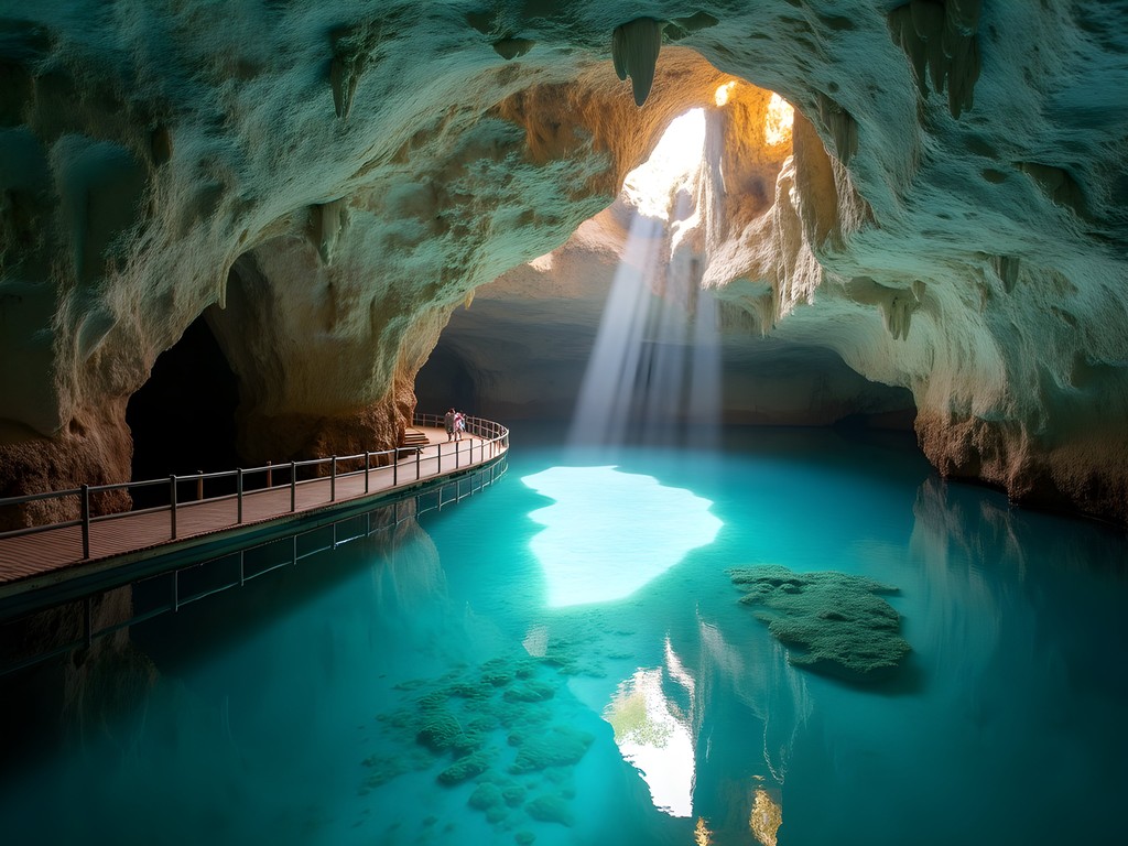 Solo exploration of the cave system at Lucayan National Park, Bahamas