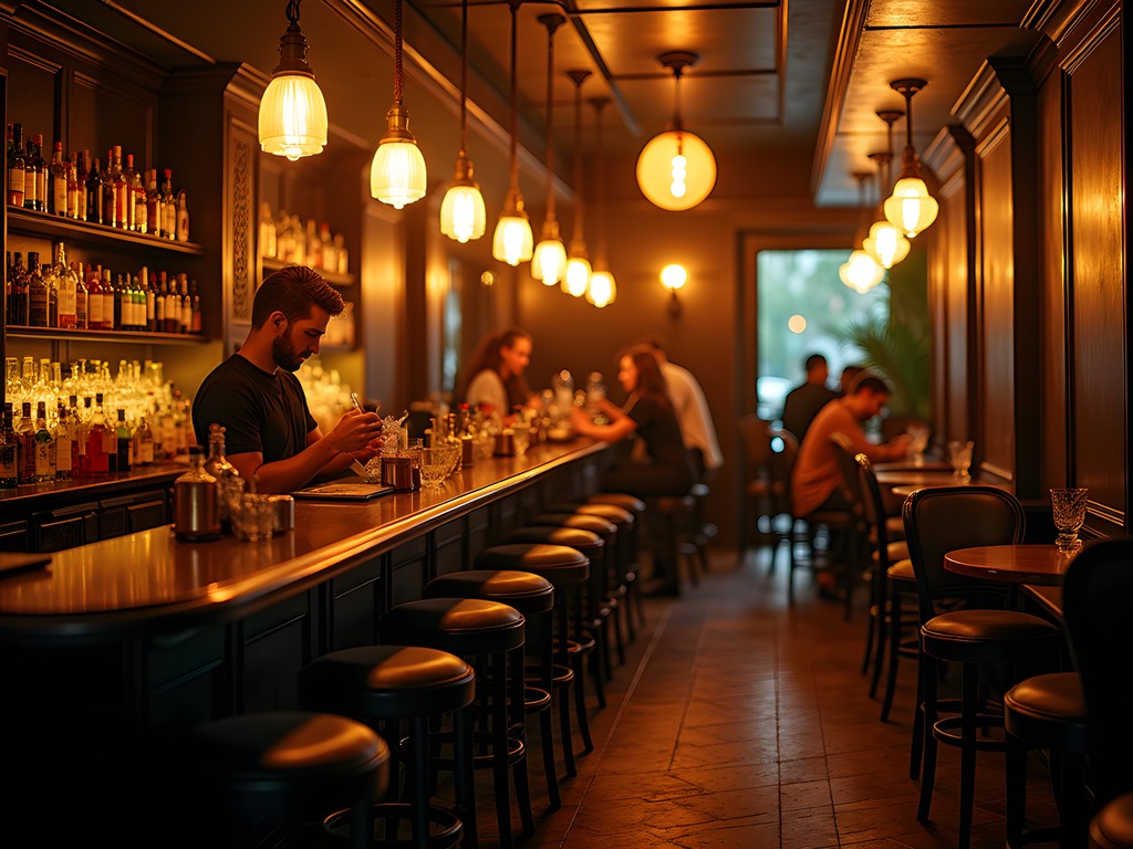 Atmospheric hidden speakeasy bar in Miami with vintage decor and craft cocktails