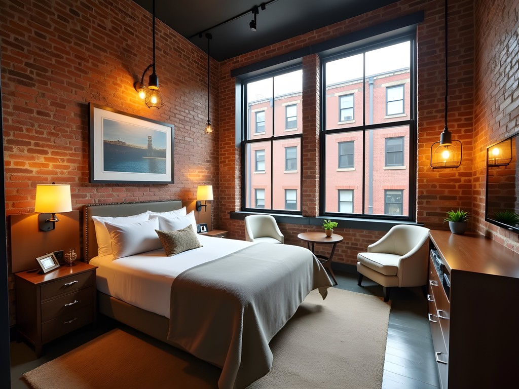 Budget-friendly stylish interior of the Brew House Inn & Suites in Milwaukee