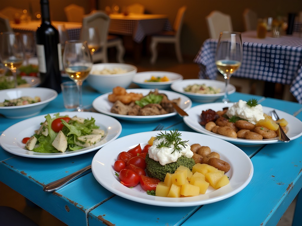 Authentic Greek meal at a budget-friendly local taverna in Naxos away from tourist areas