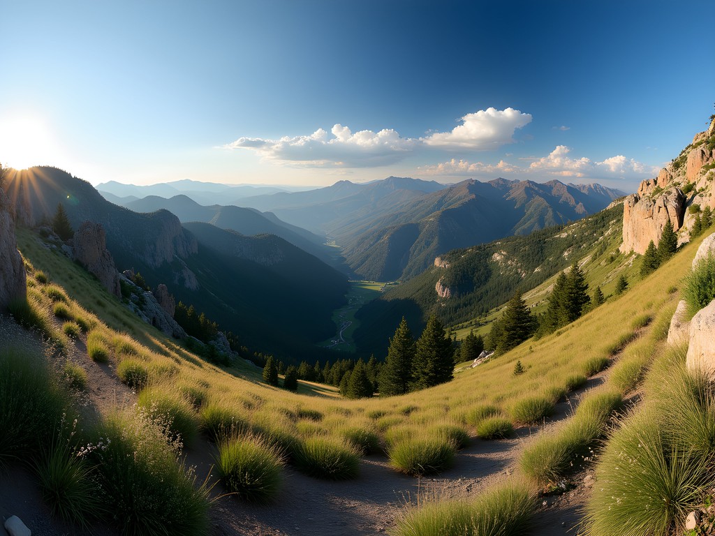 Hiker enjoying panoramic mountain views on an Ogden trail with perfect summer weather