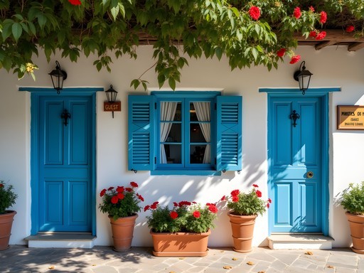Charming family-run budget guesthouse in Olympia with traditional Greek architecture