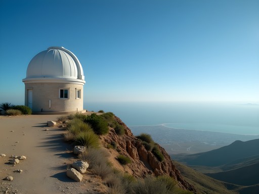 Small astronomical observatory on Mount Murdjadjo overlooking Oran and the Mediterranean