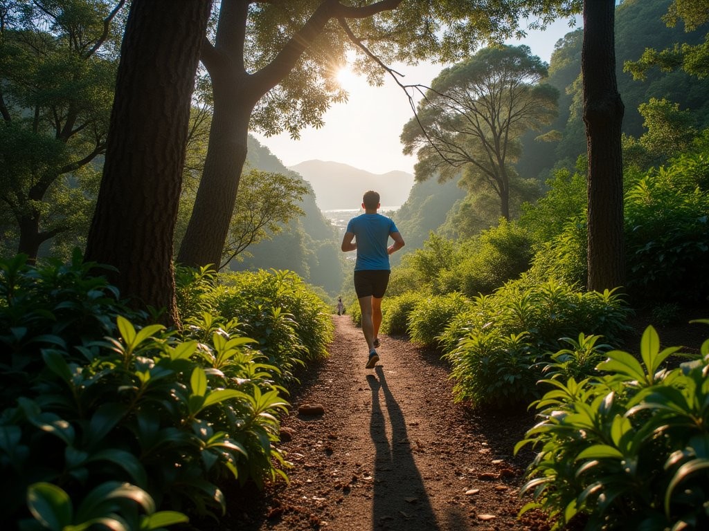 Morning trail run through Tijuca National Forest with city views