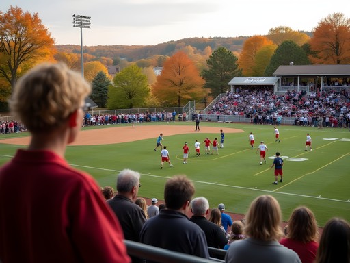 Local sports event at Rochester Fairgrounds in fall