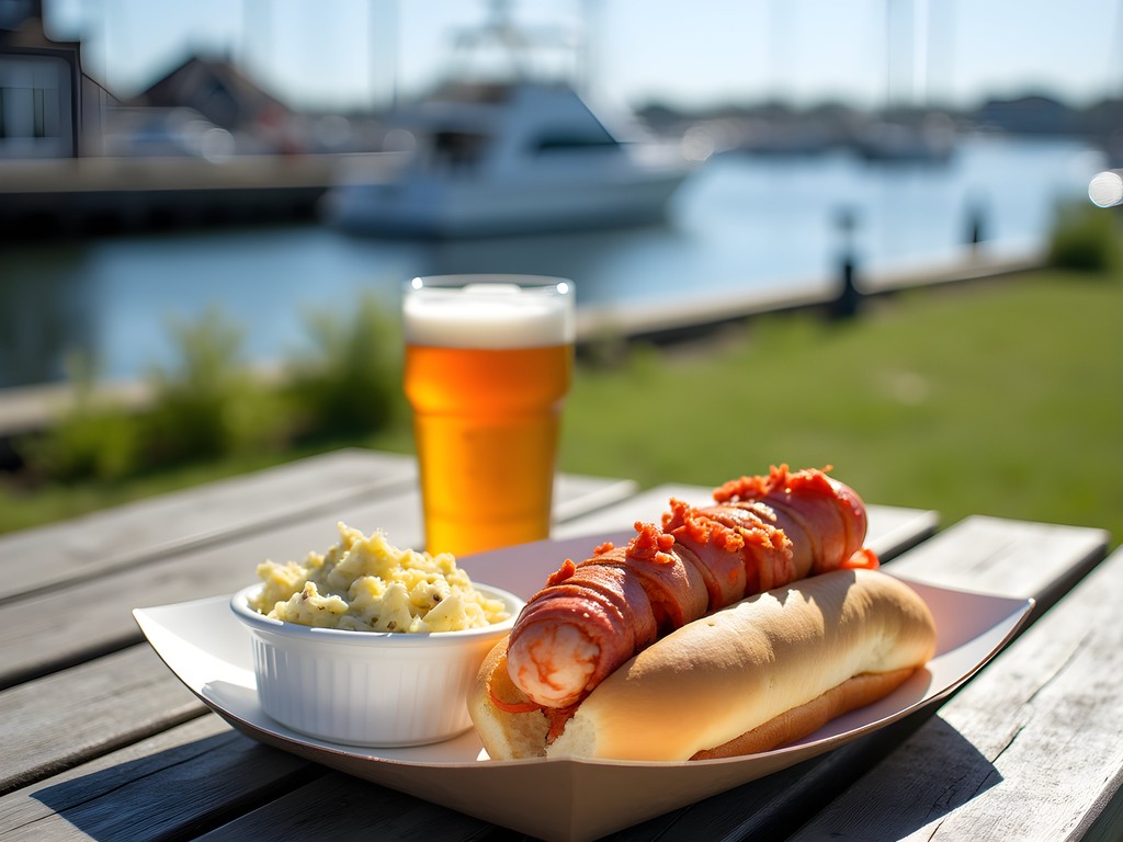 Affordable fresh seafood meal with harbor view in South Portland