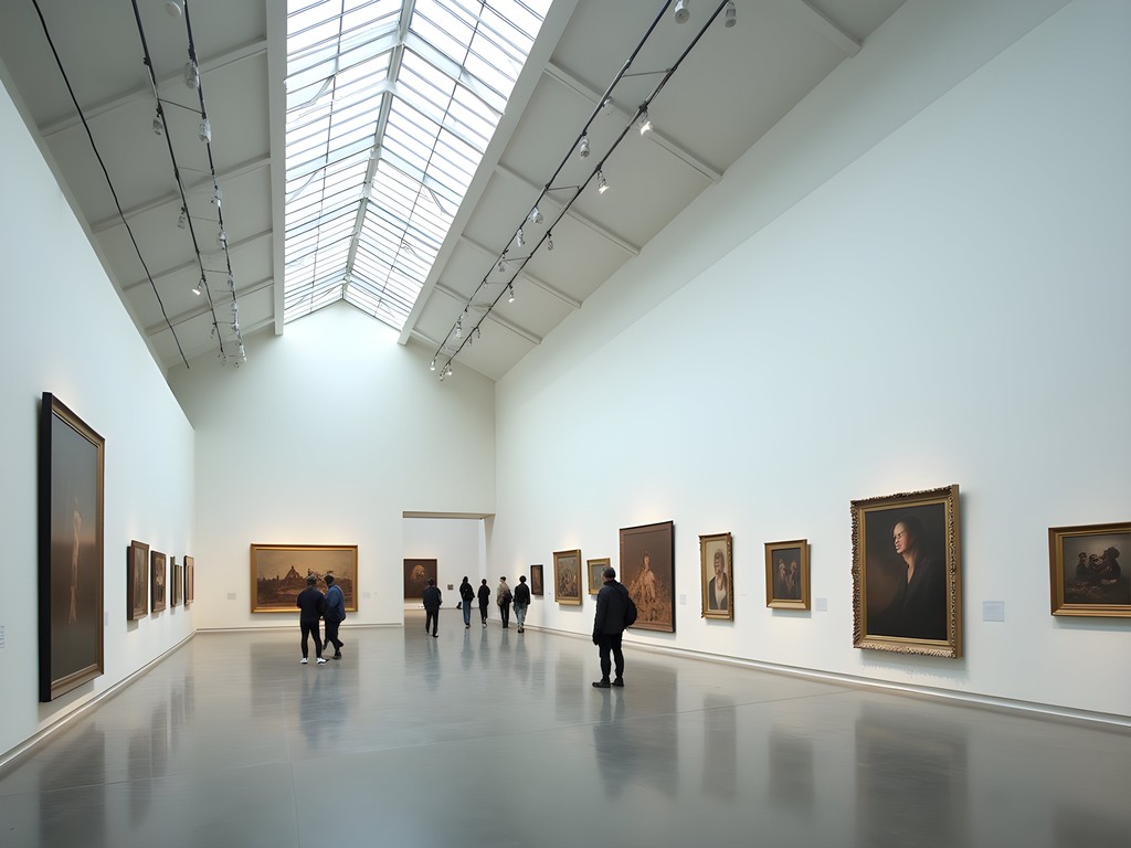Interior of Moderna Museet with art installations and natural light