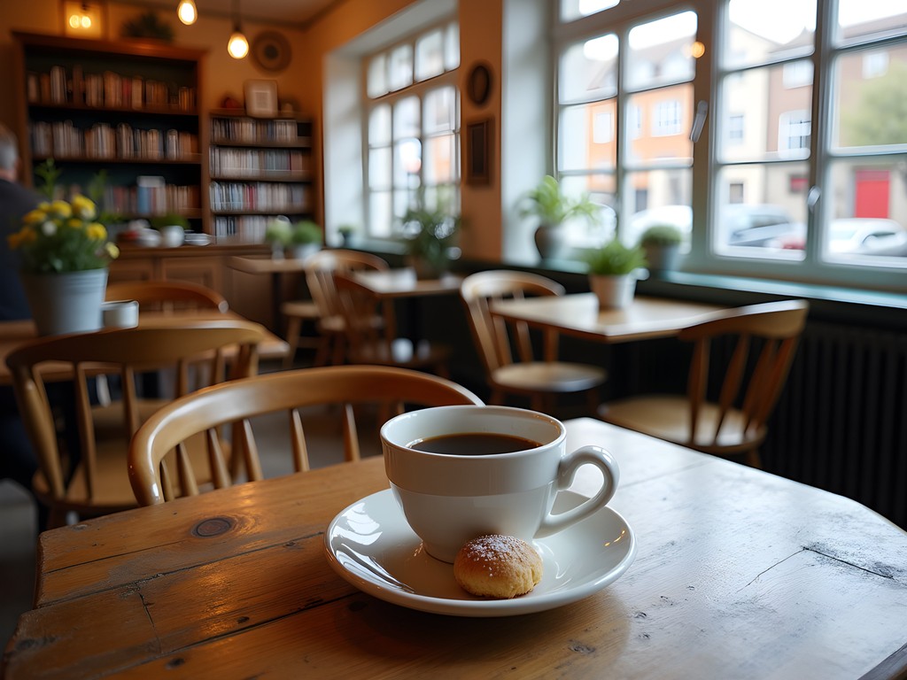 Traditional Swedish fika with coffee and cardamom buns in a cozy Stockholm café
