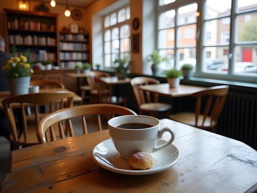 Traditional Swedish fika with coffee and cardamom buns in a cozy Stockholm café