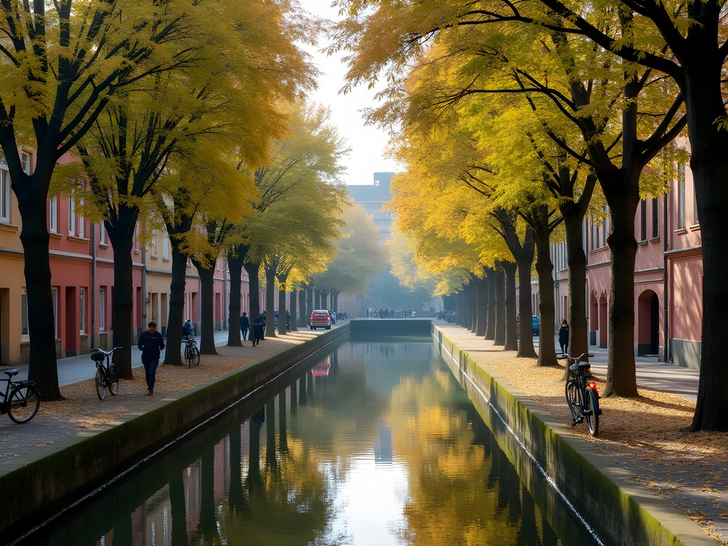 Cycling along Canal du Midi in Toulouse