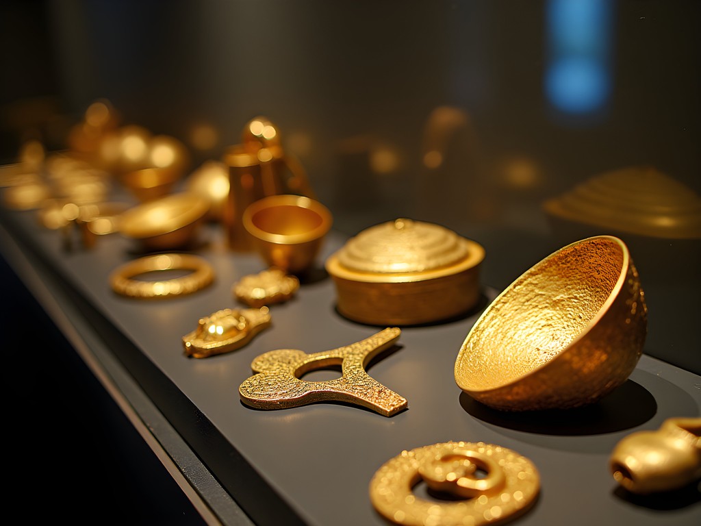 Ancient gold artifacts at Varna Archaeological Museum