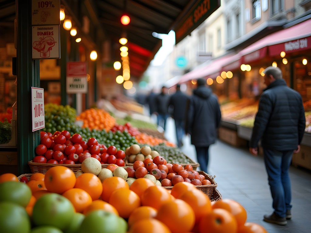Colorful produce stands at Varna's Central Market with local vendors