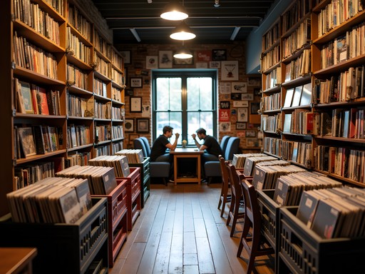 Interior of AFK Books & Records store in Virginia Beach