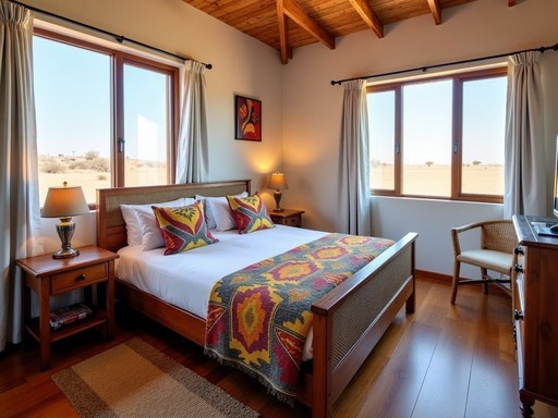 Cozy budget guesthouse in Walvis Bay with desert-inspired decor