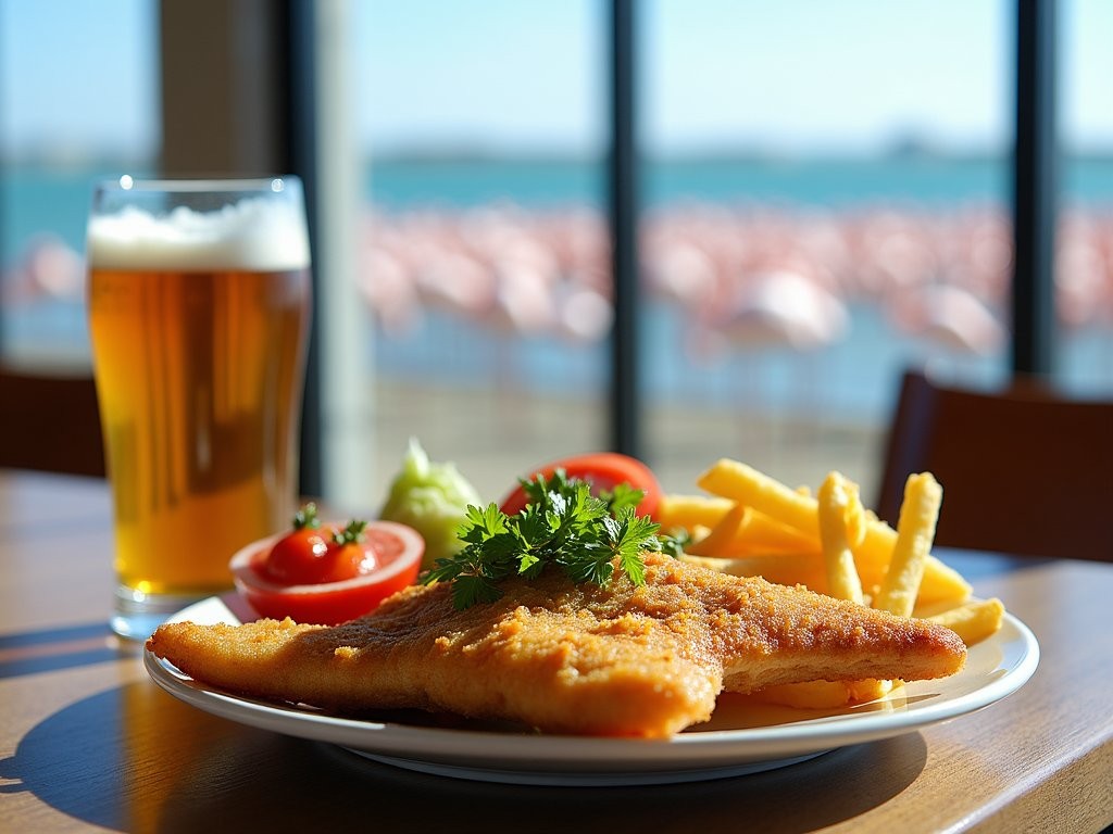 Fresh seafood lunch special at waterfront restaurant in Walvis Bay