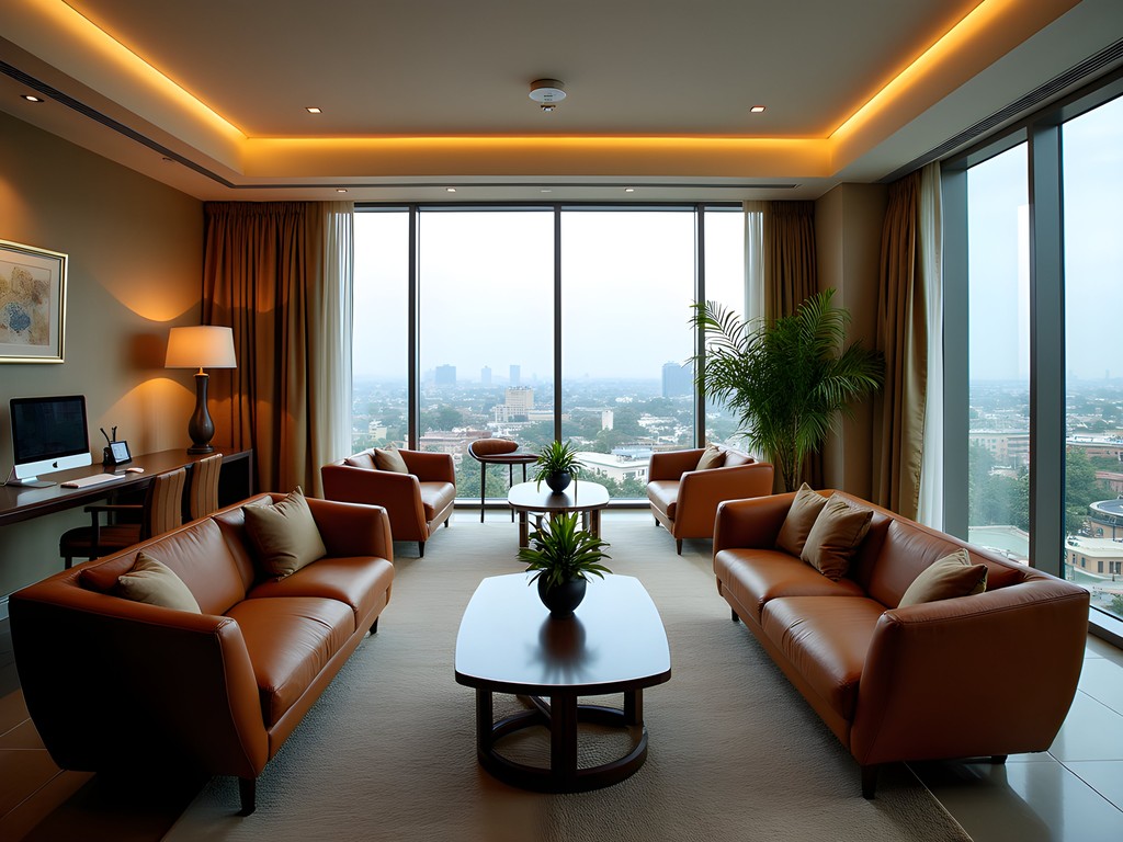 Executive lounge in luxury Addis Ababa hotel with business facilities