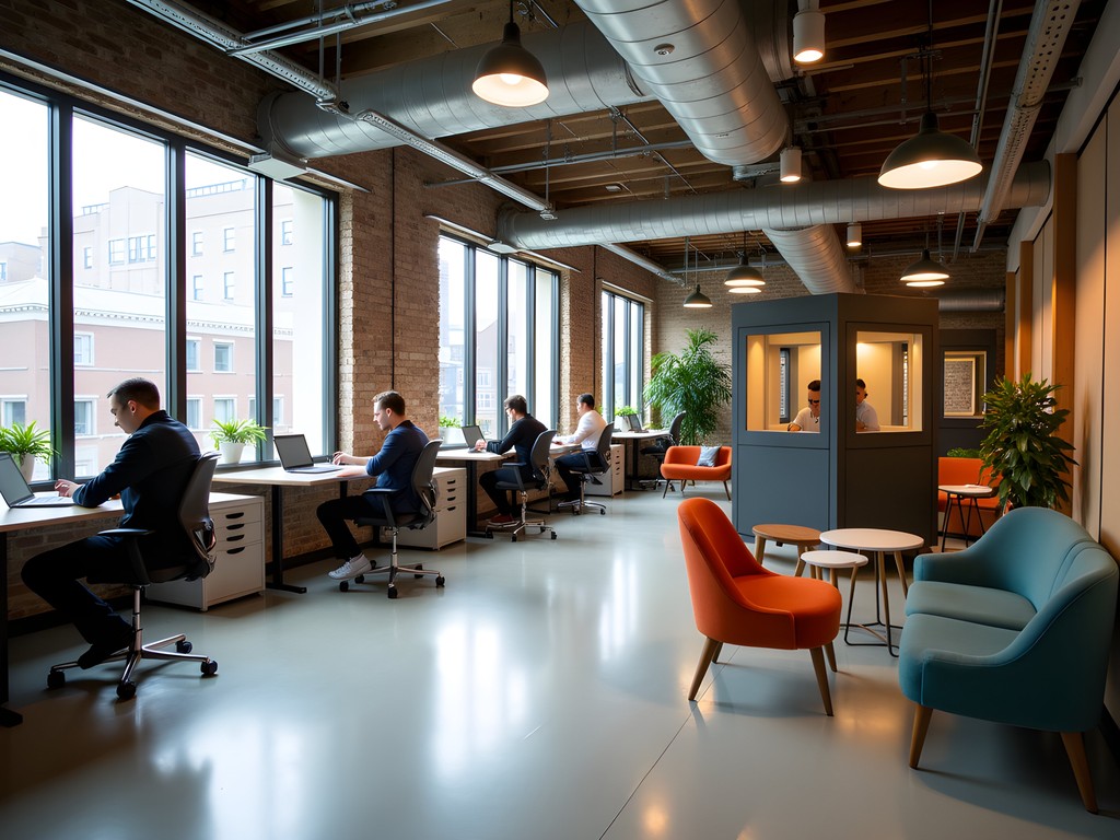 Modern coworking space in Akron's Bounce Innovation Hub