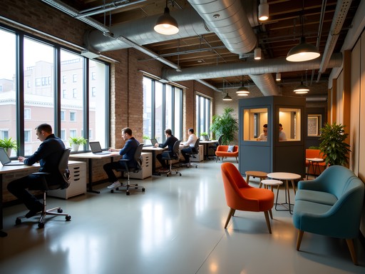 Modern coworking space in Akron's Bounce Innovation Hub