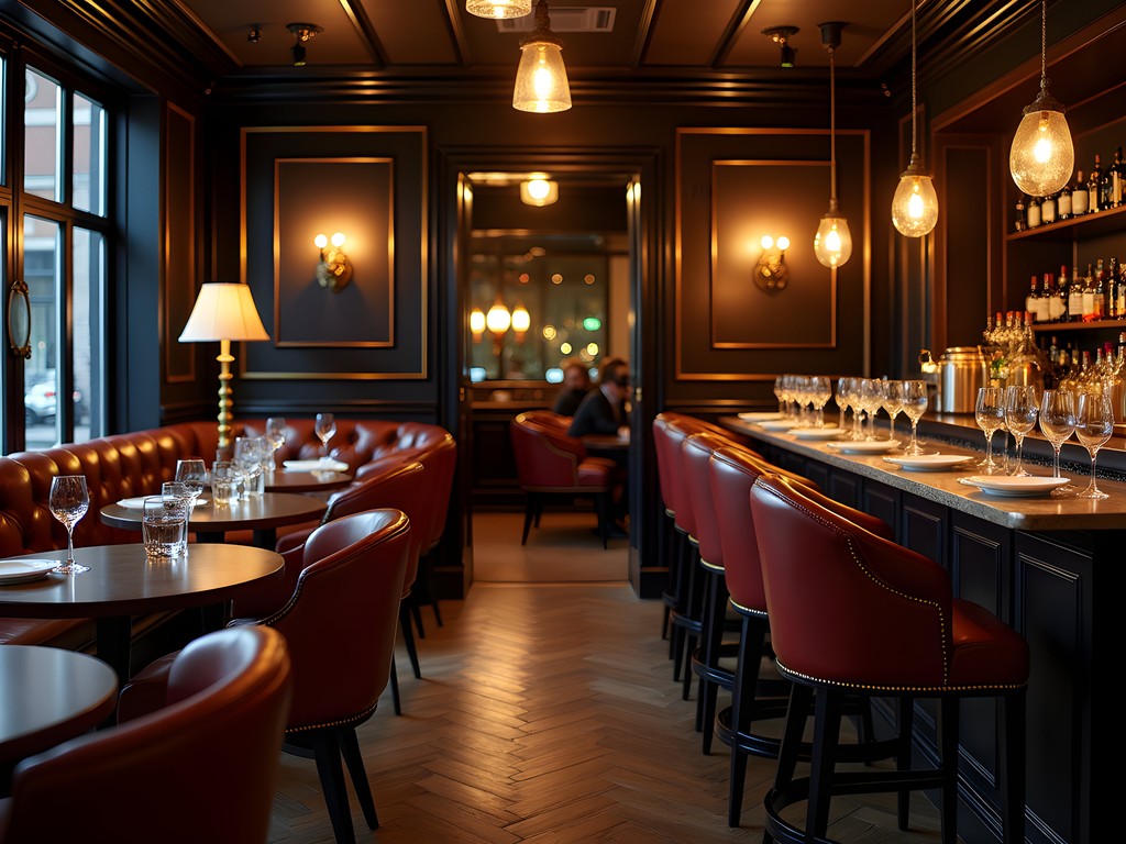 Sophisticated speakeasy bar interior in Amsterdam